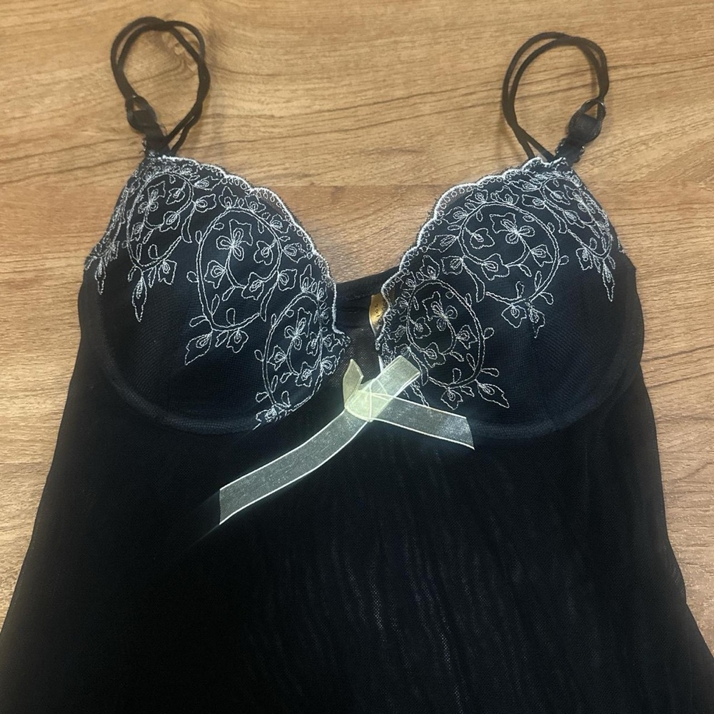 Vintage Glam Mesh Lingerie Nightgown